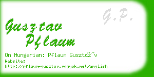 gusztav pflaum business card